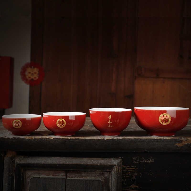 定製結婚禮物喜碗套裝麪碗高檔送閨蜜朋友禮品婚禮對碗筷婚慶用品-細節圖3