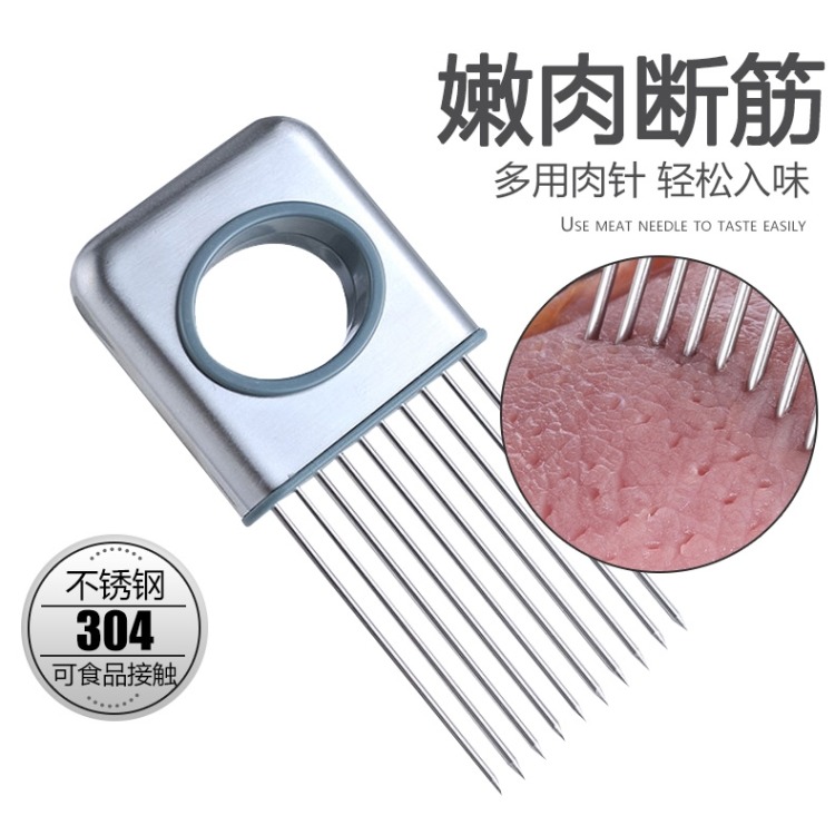 扎雞腿雞翅扎肉器插孔松肉針敲肉錘廚房牛排燒烤扎肉針烤肉入味針-細節圖7