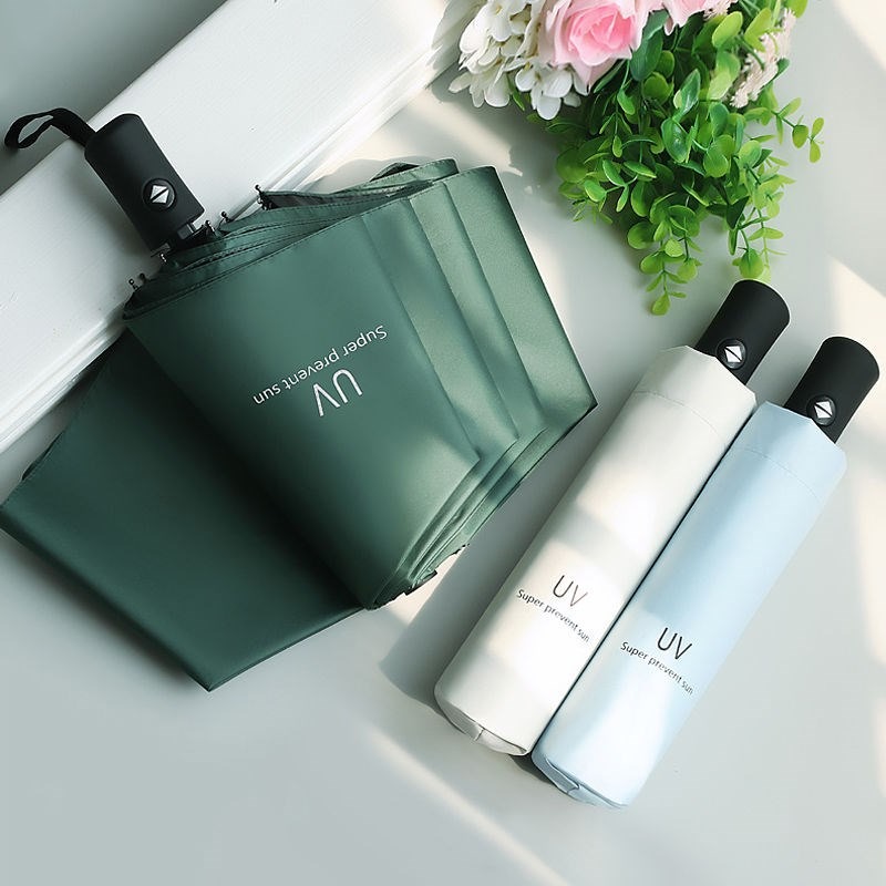 全自動晴雨傘女男太陽傘防曬防紫外線折疊小清新遮陽傘兩用ins傘-細節圖2