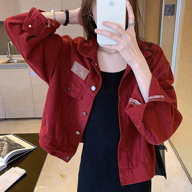 工裝牛仔外套女春秋季薄款年新款初秋百搭短款上衣ins潮早秋-細節圖2