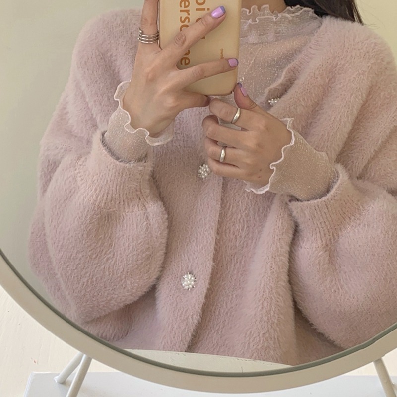 年春秋新款長袖半高領蕾絲打底衫女短款內搭網紗上衣早秋小衫-細節圖4