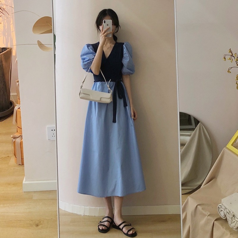 長裙設計感小眾御姐輕熟風法式高冷範氣質薄款高端連衣裙子女夏季-細節圖2