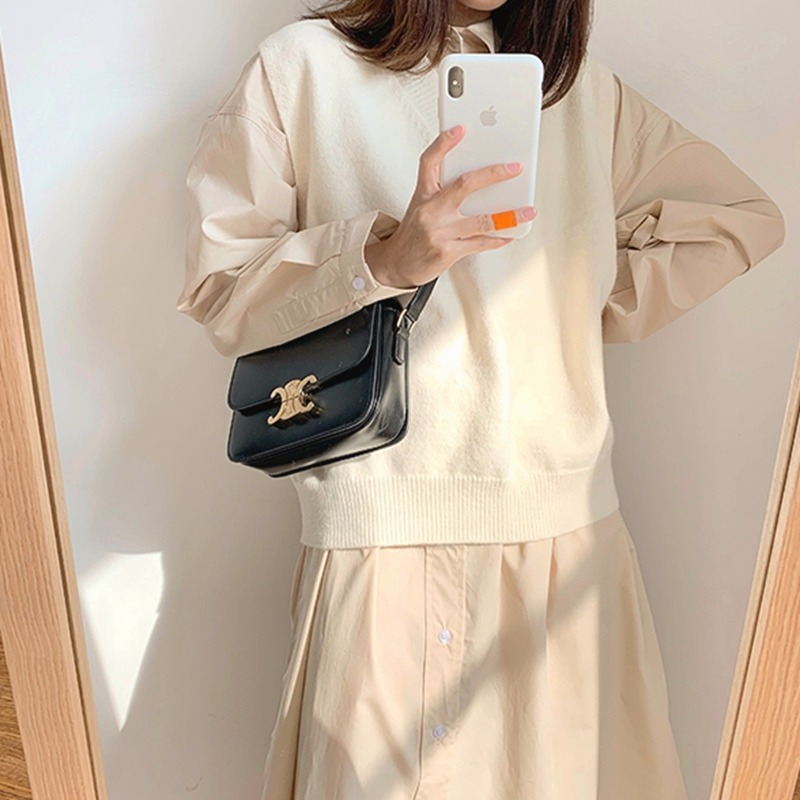 白色針織背心女無袖馬甲年新款上衣春秋v領坎肩毛衣短款馬夾-細節圖4