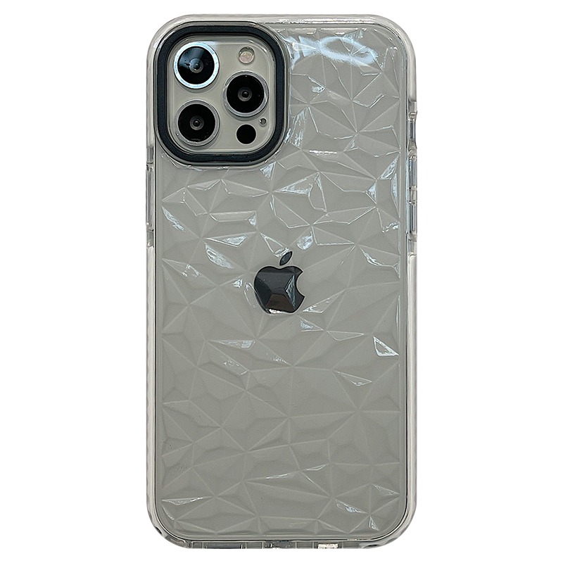 簡約透明鉆石紋適用iphone13/12pro max蘋果11手機殼iphonex軟硅膠xsmax情侶x/xr日韓8pl-細節圖2