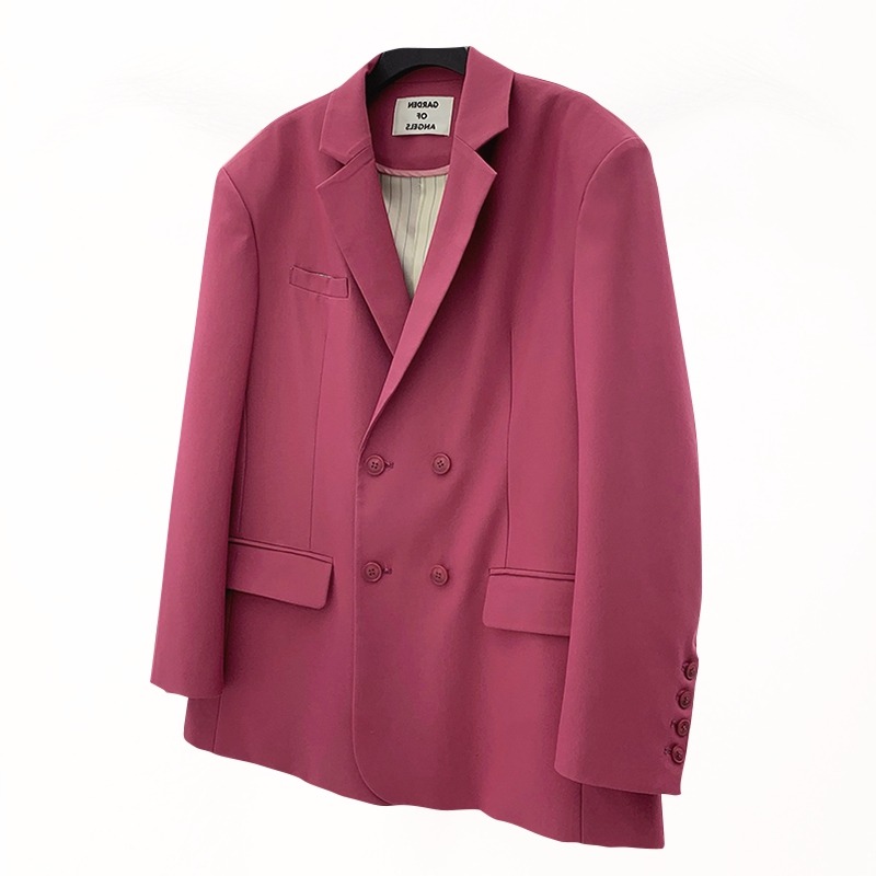 年春秋新款女薄款上衣英倫風灰色西裝外套高級感炸街短款西服-細節圖5