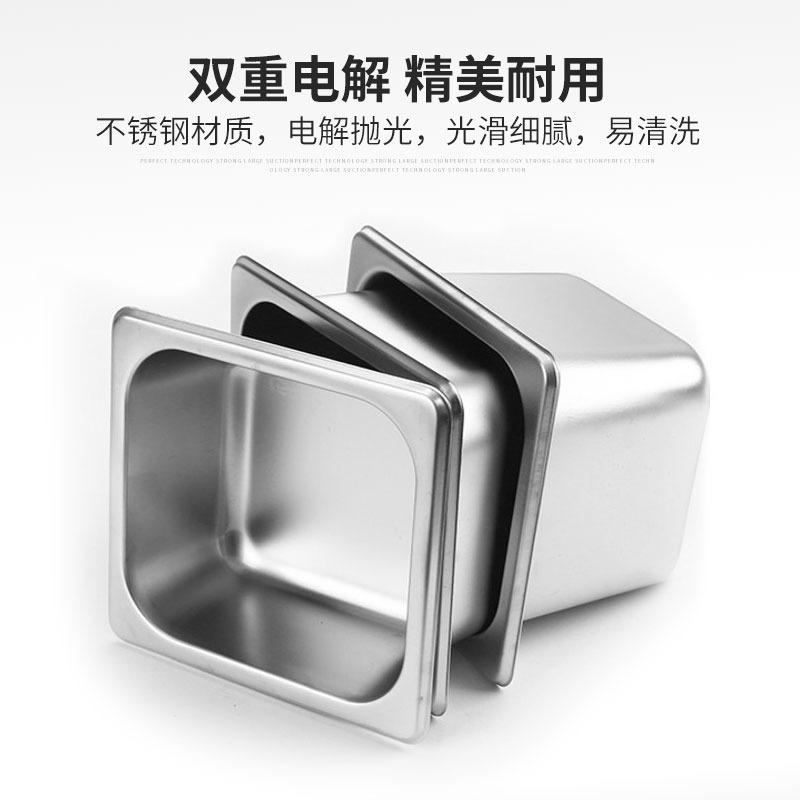 1/6不銹鋼份數盆支架奶茶店小料盒果醬盒分格調料架子盆底座三格-細節圖3