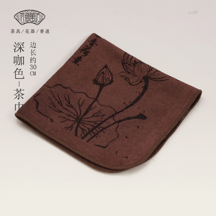 日式雙層純棉麻布茶巾 超柔素色吸水加厚養壺巾 潔方功夫茶席配件-細節圖7