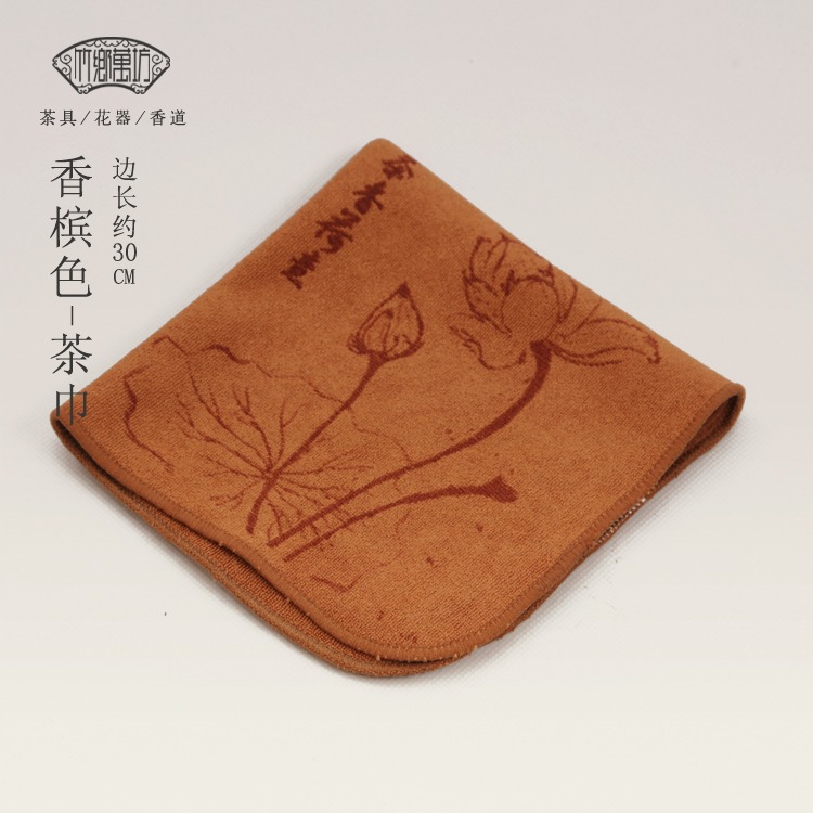 日式雙層純棉麻布茶巾 超柔素色吸水加厚養壺巾 潔方功夫茶席配件-細節圖8