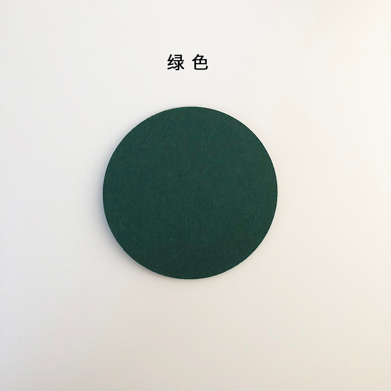 「About Life」創意自制毛氈杯墊北歐風簡約家用圓形餐墊棕/綠/藍-細節圖7