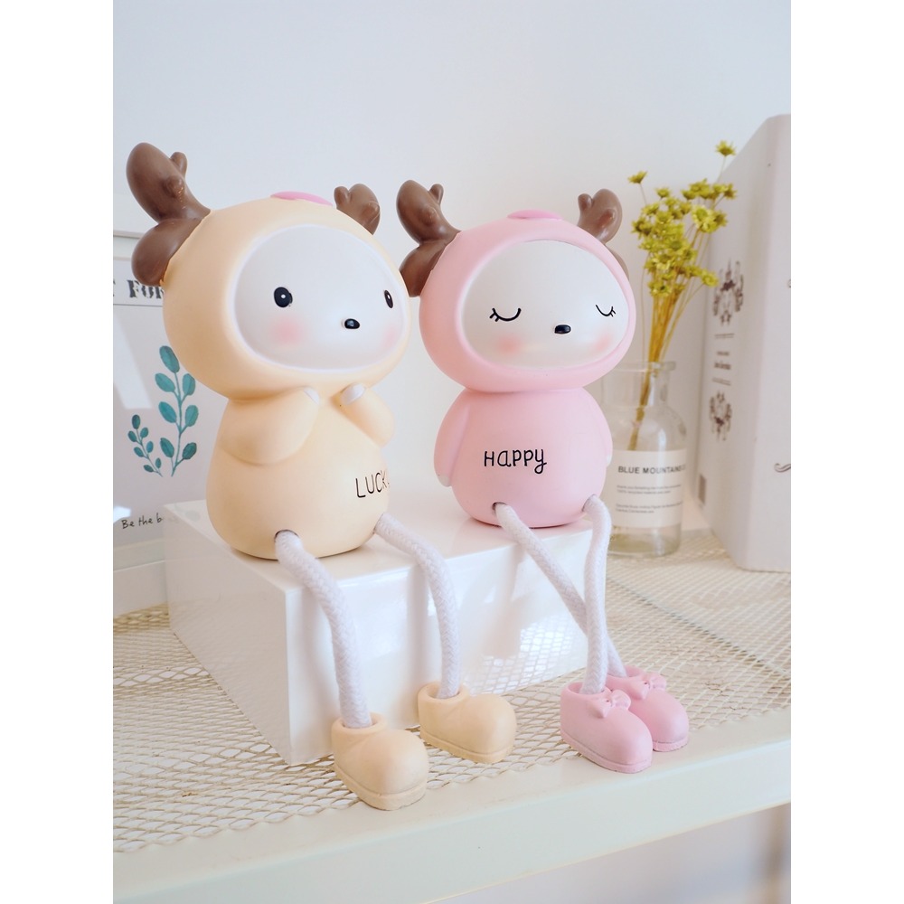 吊腳娃娃擺件軟裝飾品客廳創意家居可愛小玩偶辦公桌面房間擺設-細節圖2