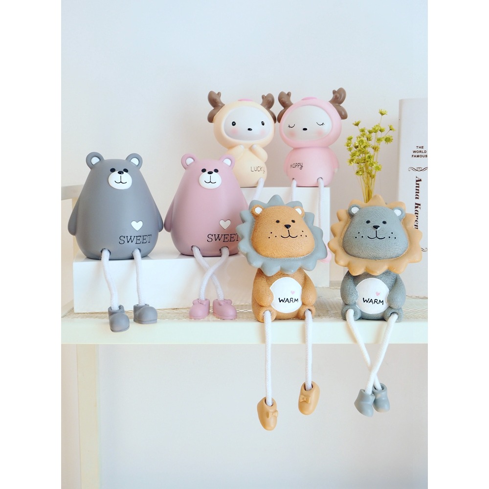 吊腳娃娃擺件軟裝飾品客廳創意家居可愛小玩偶辦公桌面房間擺設-細節圖4