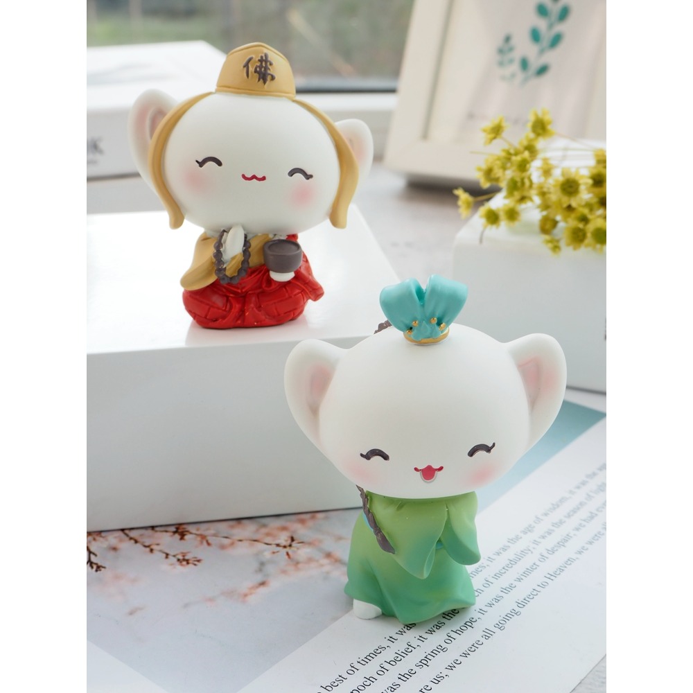 貓咪手辦小擺件車內飾品情侶禮物一對紀念女生精緻創意生日送閨密-細節圖3