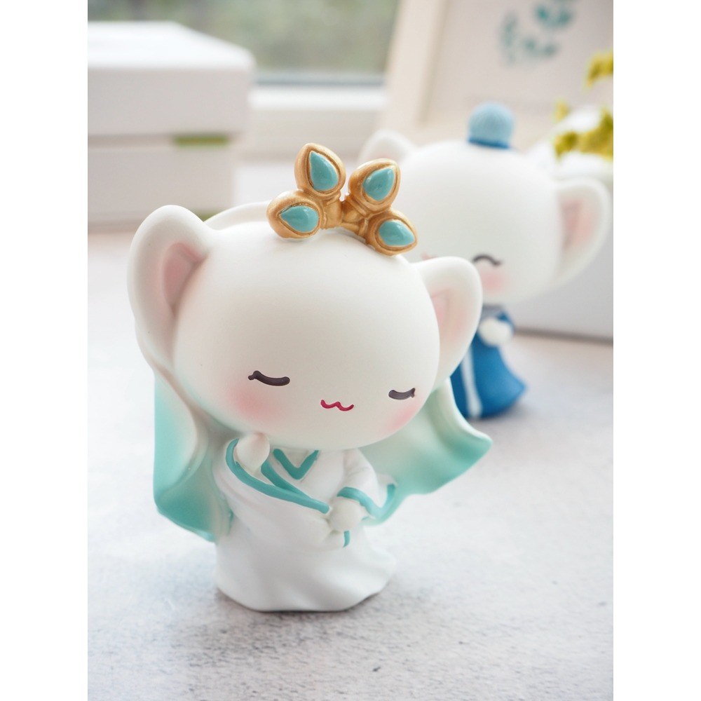 貓咪手辦小擺件車內飾品情侶禮物一對紀念女生精緻創意生日送閨密-細節圖4