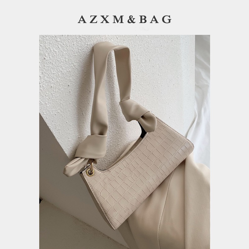 洋氣法國小眾上新高級質感流行百搭斜挎包女2021新款鱷魚紋腋下包-細節圖2