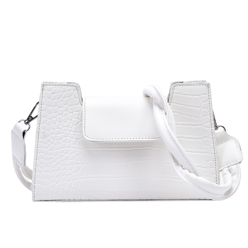 韓國ins小眾設計高級感法式腋下包女2021新款鱷魚紋奶茶色腋下包-細節圖5