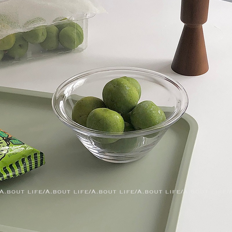 「About Life」翻邊耐熱鋼化玻璃碗 ins沙拉碗水果碗早餐麥片碗-細節圖10