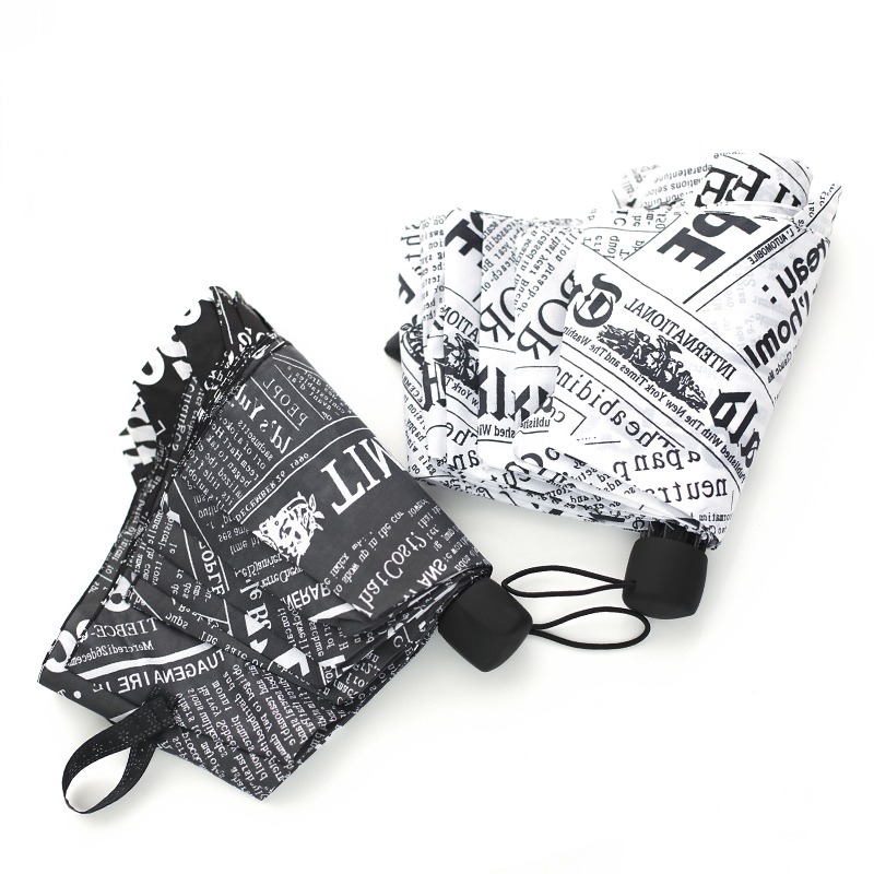 創意個性雨傘報紙折疊晴雨兩用學生傘男女遮陽太陽傘女防曬傘ins-細節圖4