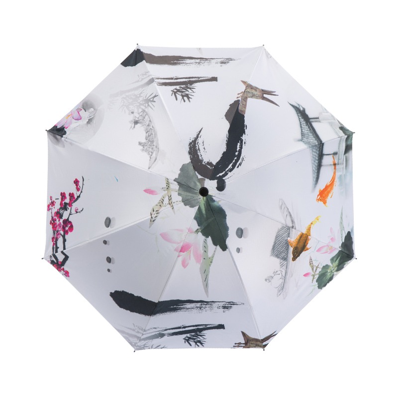 古風雨傘折疊黑膠遮陽防曬太陽傘防紫外線復古中國風晴雨兩用油紙-細節圖5