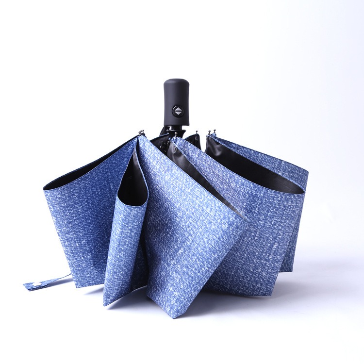 簡約全自動雨傘折疊加固黑膠防曬三折傘男女商務晴雨兩用學生創意-細節圖3