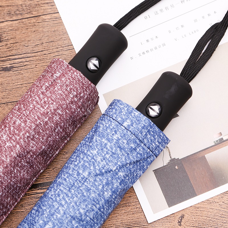 簡約全自動雨傘折疊加固黑膠防曬三折傘男女商務晴雨兩用學生創意-細節圖4