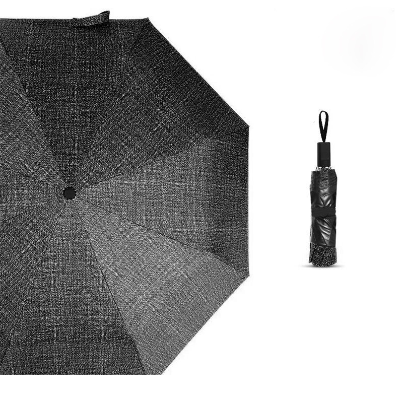 簡約全自動雨傘折疊加固黑膠防曬三折傘男女商務晴雨兩用學生創意-細節圖6