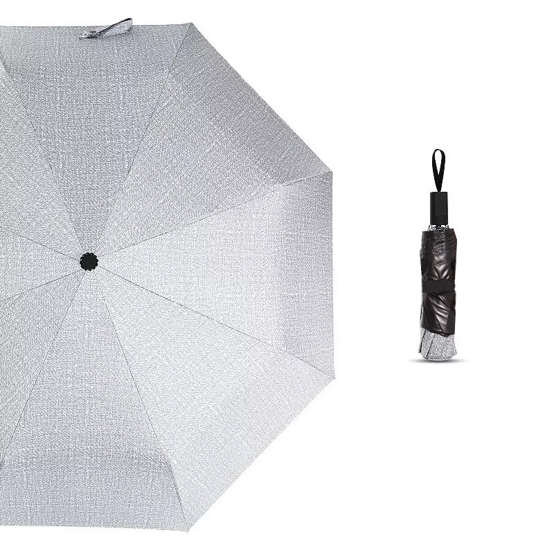 簡約全自動雨傘折疊加固黑膠防曬三折傘男女商務晴雨兩用學生創意-細節圖7