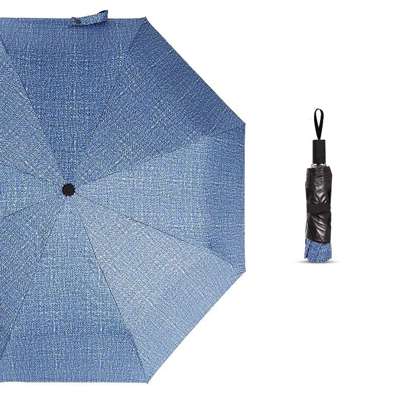 簡約全自動雨傘折疊加固黑膠防曬三折傘男女商務晴雨兩用學生創意-細節圖8