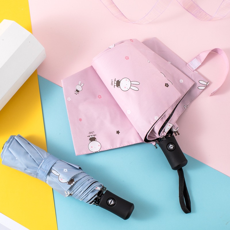 全自動晴雨傘女小清新折疊傘防曬傘防紫外線太陽傘遮陽傘兩用學生-細節圖2