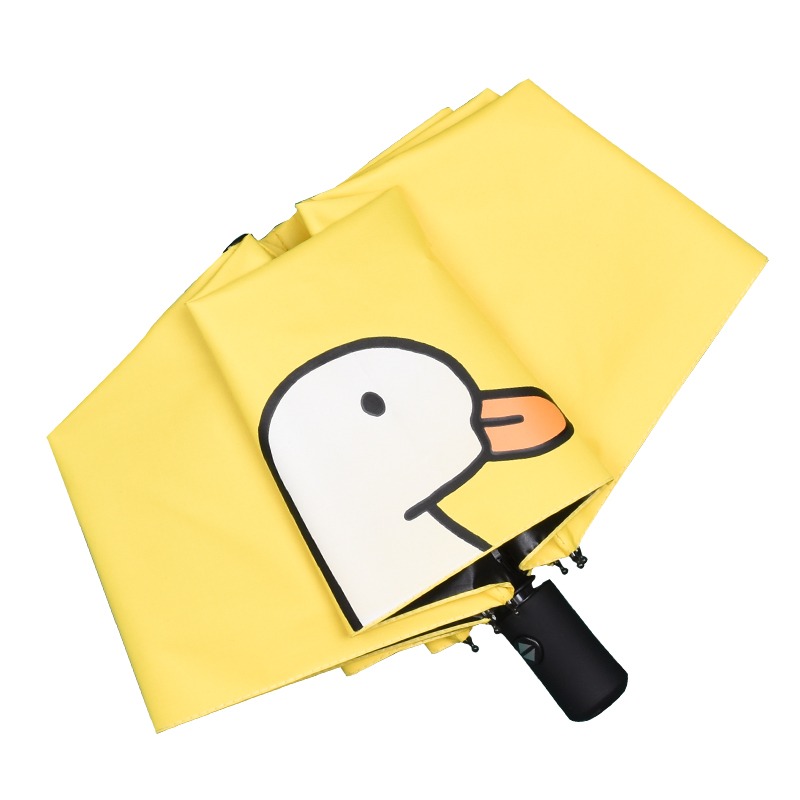 全自動折疊傘女晴雨兩用黑膠防曬防紫外線太陽傘雨傘男森系卡通-細節圖5