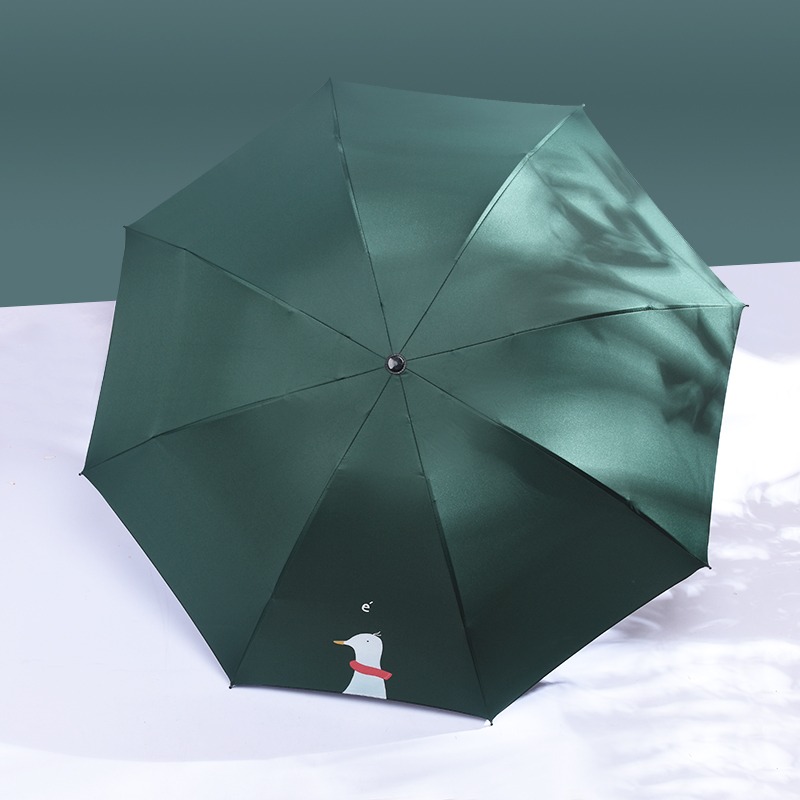 全自動折疊傘女晴雨兩用黑膠防曬防紫外線太陽傘雨傘男森系卡通-細節圖6