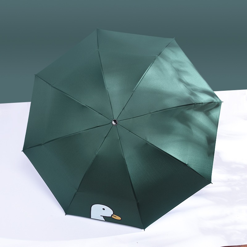 全自動折疊傘女晴雨兩用黑膠防曬防紫外線太陽傘雨傘男森系卡通-細節圖7