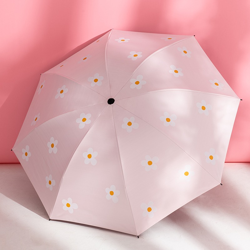 少女心晴雨傘S女學生韓版折疊太陽傘兩用防曬防紫外線ins泫雅風-細節圖2