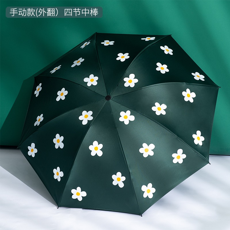 少女心晴雨傘S女學生韓版折疊太陽傘兩用防曬防紫外線ins泫雅風-細節圖9