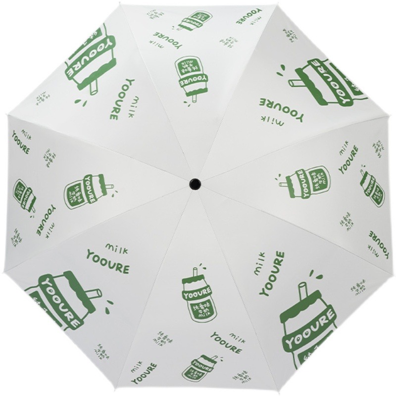 簡畫小清新ins太陽傘防紫外線學生女折疊遮陽傘晴雨傘兩用全自動-細節圖5