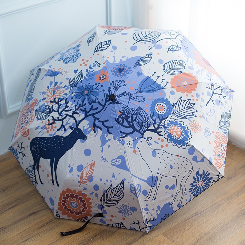 小清新ins太陽傘晴雨兩用折疊黑膠遮陽傘學生防曬防紫外線雨傘女-細節圖6