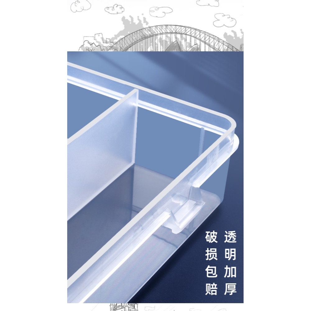 素描筆盒美術生畫畫繪畫用品工具套裝大容量彩鉛初中生畫筆盒子鉛筆盒簡約收納炭筆專用透明塑料多功能卷筆簾-細節圖8