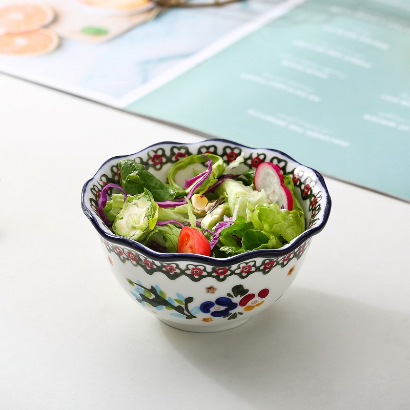 波蘭雙耳盤子家用創意個性烤箱微波爐瓷焗飯盤陶瓷餐具北歐湯盤-細節圖4