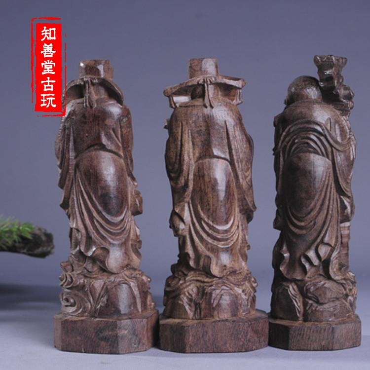 天然沉香木福祿壽三星擺件正宗印尼沉香木擺件會沉水的沉香木擺件-細節圖5