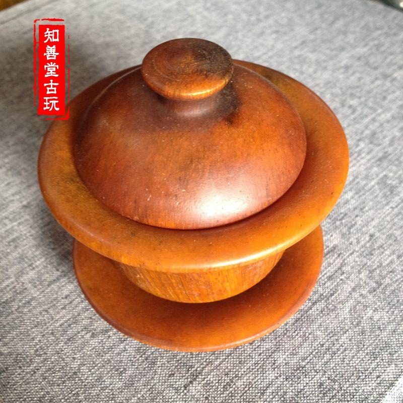 仿骨雕角雕精品金絲牛角茶杯手工精雕高檔古玩雜項牛角把件收藏-細節圖6