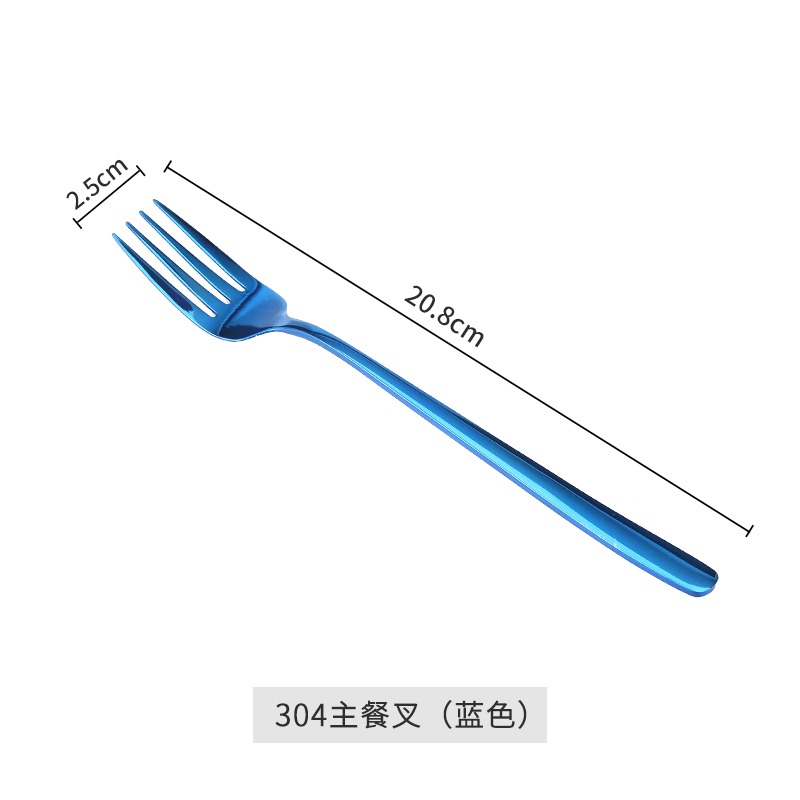 304不銹鋼叉子北歐家用長柄喫麪西餐叉牛排叉勺水果叉甜品沙拉叉-細節圖9