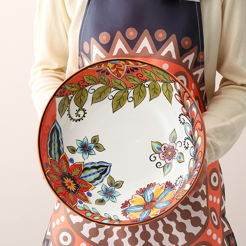 手繪酸菜魚大盆碗湯盆大號商用家用牛肉毛血旺大碗陶瓷湯碗水果盆-細節圖3