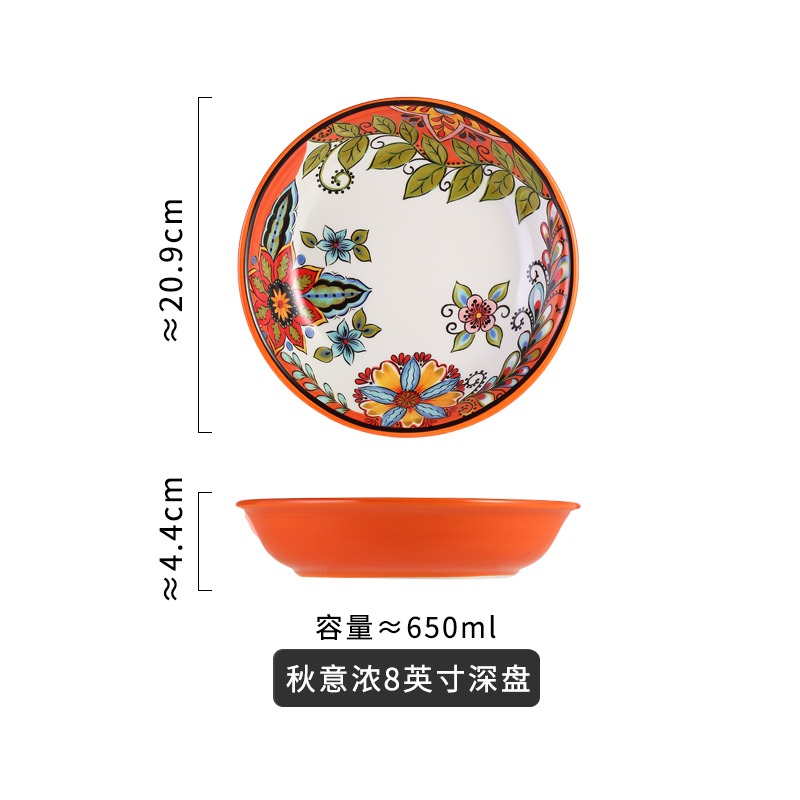 手繪酸菜魚大盆碗湯盆大號商用家用牛肉毛血旺大碗陶瓷湯碗水果盆-細節圖8