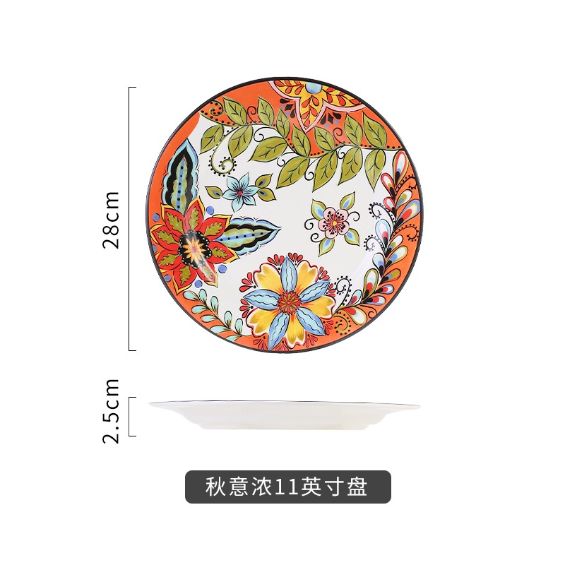 手繪酸菜魚大盆碗湯盆大號商用家用牛肉毛血旺大碗陶瓷湯碗水果盆-細節圖10