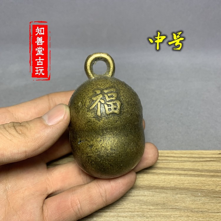 仿古雜項收藏古代財運鈴鐺掛鈴銅鈴鐺馬鈴鐺財運小中大號動物鈴鐺-細節圖3