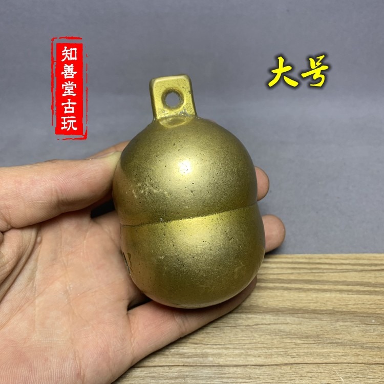 仿古雜項收藏古代財運鈴鐺掛鈴銅鈴鐺馬鈴鐺財運小中大號動物鈴鐺-細節圖4