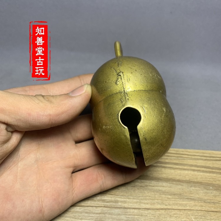 仿古雜項收藏古代財運鈴鐺掛鈴銅鈴鐺馬鈴鐺財運小中大號動物鈴鐺-細節圖5