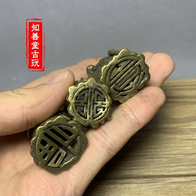 佛像神仙擺件道教三星福祿壽一套純銅擺件風水銅器佛像銅壽星擺件-細節圖3