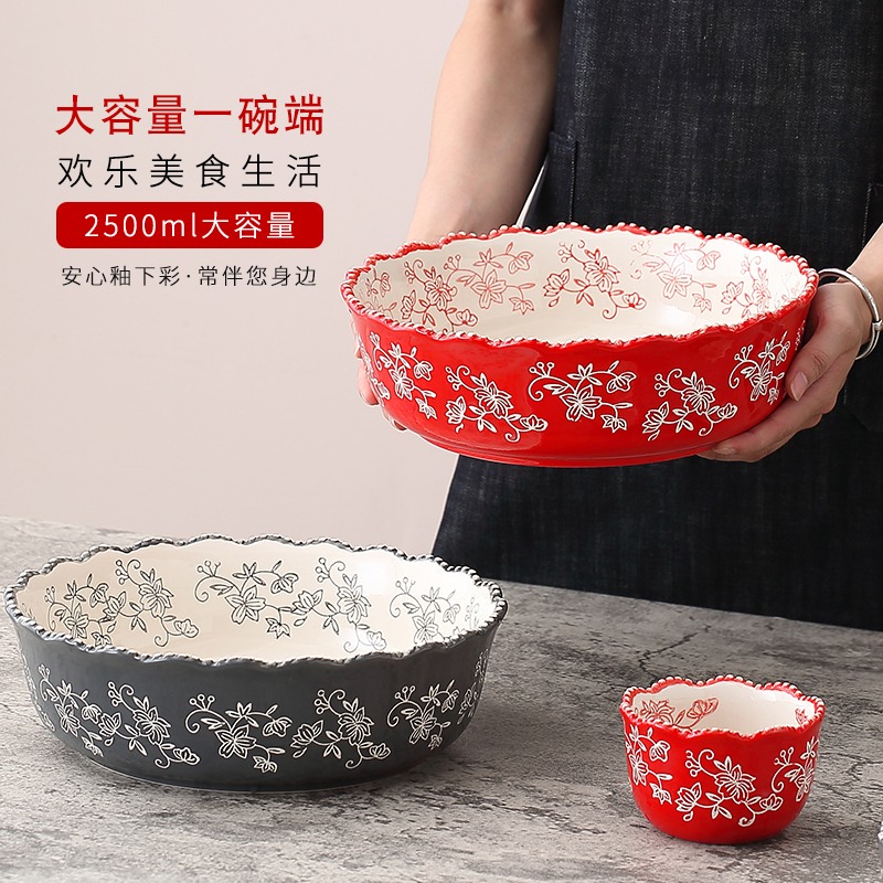 創意湯盆大號湯碗酸菜魚水煮魚碗牛肉毛血旺盆陶瓷餐具商用大盆碗-細節圖3