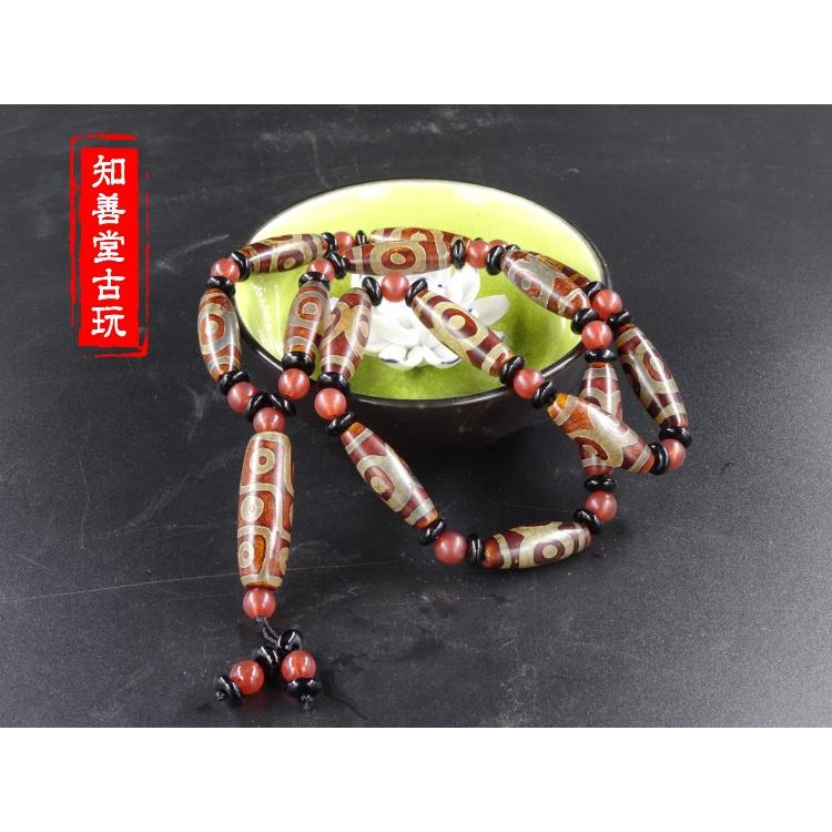 天然西藏瑪瑙玉髓黃三眼九眼天珠吊墜項鏈手串吊墜民族風飾品特價-細節圖4