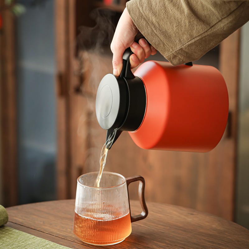 耐熱燜茶壺不銹鋼保溫水壺溫顯茶水帶過濾分離大容量家用泡茶悶壺-細節圖4